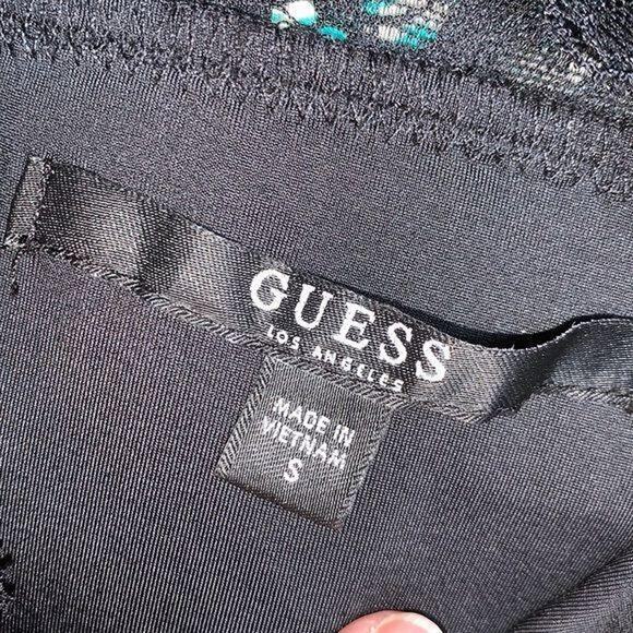 Guess Womens Bodycon Cocktail Dress Silvana Lace Cutout Stretch Black Small - Picture 14 of 16